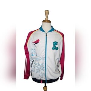 Roots x LRGTrack Jacket Large Y2K Graphic Zip Streetwear Oversized Art To Wear‎